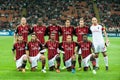 AC Milan players before the match